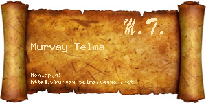 Murvay Telma névjegykártya